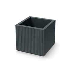 Γλάστρα - κασπώ Coro τετράγωνη γραφίτης Y36x40x40εκ.