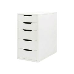 Συρταριέρα 5 συρταριών Nextdeco MDF λευκή Υ70×58×36εκ.