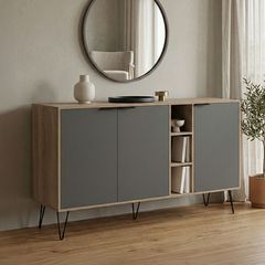Μπουφές Balain sonoma-ανθρακί 142x35.5x83εκ