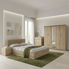 Σετ Κρεβατοκάμαρας Olympus με Κρεβάτι sonoma 160x200εκ Σετ 5τεμ