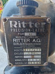 Σπάνιος Vintage Τόρνος Ακριβείας Ritter A.G. (Durlach/Baden, Germany) – Συλλεκτικό Μοτέρ