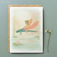 Flower folk Κάρτα-Here's to new adventures