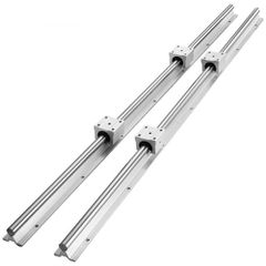 VEVOR Linear Guide Rail Set, SBR16 800mm, 2 PCS 31,5 in/800 mm SBR16 Guide Rails and 4 PCS SBR16UU Slide Blocks, Linear Rails and Bearings Kit for Automated Machines DIY Project CNC Router Machines