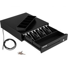 Συρτάρι ταμειακής μηχανής VEVOR, 33 cm 12 V, για σύστημα POS με Δίσκο μετρητών 4 νομισμάτων 5 νομισμάτων, αποσπώμενο διαμέρισμα για νομίσματα & 2 κλειδιά, καλώδιο RJ11/RJ12 για σούπερ μάρκετ, μπαρ, κα