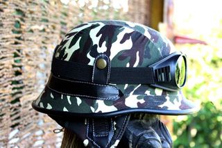 Κράνος ρετρό Club retro German helmet 2WW καμουφλάζ camo-thumb-2
