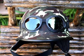Κράνος ρετρό Club retro German helmet 2WW καμουφλάζ camo-thumb-5