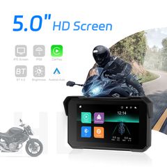 Αδιάβροχη Οθόνη Μοτοσυκλέτας 5" HD – Ασύρματο CarPlay & Android Auto (IP68)5" Οθόνη μοτοσυκλέτας – IPS, Ασύρματο CarPlay & Android Auto, Αδιάβροχη IP68, Universal Mount, Υποστήριξη TPMS