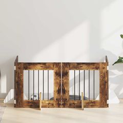 vidaXL Στερεωμένη γυαλιστερή πύλη για σκύλους 4 pcs 241 εκ