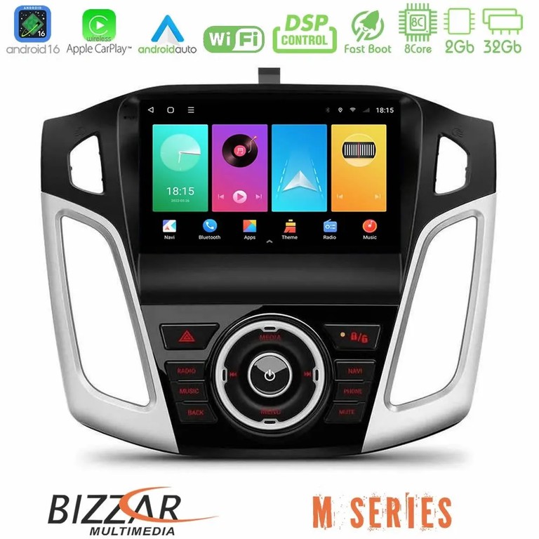 Bizzar M Series 8Core Android16 2+32GB Ford Focus 2012-2018 Navigation Multimedia Tablet 9"