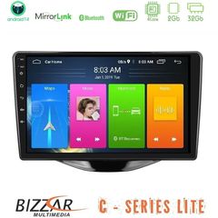 Bizzar C Series Lite 4Core Android14 2+32GB Toyota Aygo | Citroen C1 | Peugeot 108 Navigation Multimedia Tablet 9"