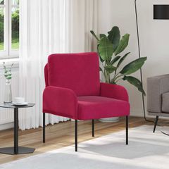 vidaXL Καναπέδες με μαξιλάρι 55cm Κόκκινο Κόντρα πλακέ