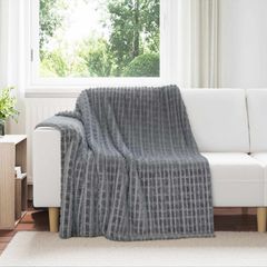 vidaXL Ριχτάρια 6 pcs Σκούρο Γκρι 200 x 150 cm Μαλλί