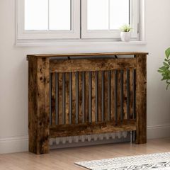 vidaXL Καπάκι Καλοριφέρ Καπνιστό Δρύς 112 x 19 x 81,5 cm-thumb-2