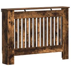 vidaXL Καπάκι Καλοριφέρ Καπνιστό Δρύς 112 x 19 x 81,5 cm-thumb-1