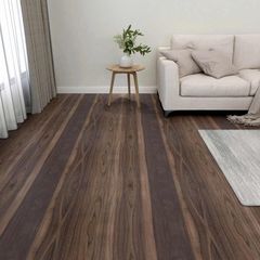 vidaXL Πλάκες Δαπέδου Σκούρο Καφέ 5,11 τ.μ. 55 τεμ. PVC