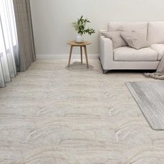 vidaXL Πλάκες Δαπέδου Καφέ και μπεζ 5,11 τ.μ. 55 τεμ. PVC