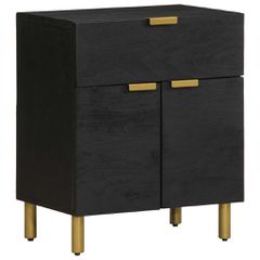 vidaXL Κομοδίνο Μαύρο 50 x 33 x 60 εκ. από Επεξεργασμένο Ξύλο