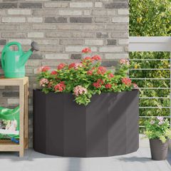 vidaXL Γλάστρα Μαύρο 90 x 45 x 50 εκ. Ατσάλι
