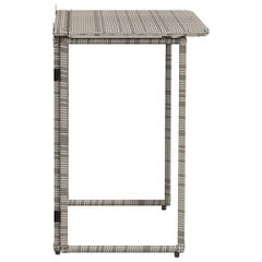 vidaXL Πτυσσόμενο τραπέζι κήπου γκρι 90x51x75 cm Poly Rattan-thumb-4