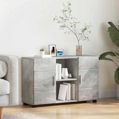 vidaXL Πλαϊνό γραφείο FLORIN 88,5 x 30,5 x 55,5 εκ Σκυρόδεμα Γκρι