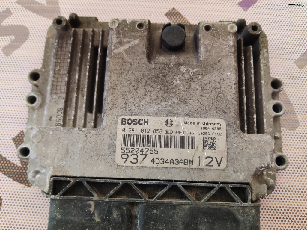 Εγκέφαλος κινητήρα BOSCH ALFA ROMEO 147 1.9 JTDM BOSCH 0 281 012 858 0281012858, 55204755 937, 4D34A3ABM, 1039S12192