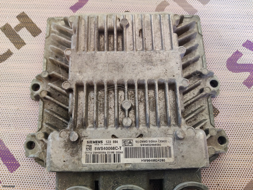 Εγκέφαλος κινητήρα CITROEN C3 DIESEL 5WS40068C-T SW9652888580 HW9648624280