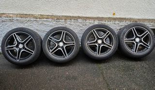 Mercedes a class w177 - cla w118 - b class w247 amg γνήσια ζαντολάστιχα 18' σχεδον καινούρια με λαστιχα 225/45/18 και οφσετ 49