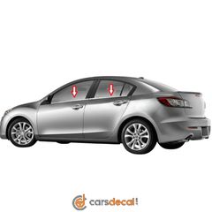 Mazda 3 Sedan 2009-2014 Νίκελ Trim Παραθύρων
