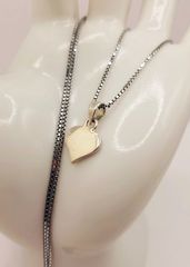 Κολιέ αλυσίδα & καρδούλα από Ασήμι 925 made in Italy Α9046 ΤΙΜΗ