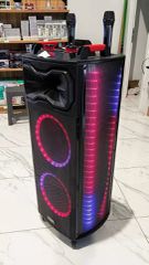 bluetooth speaker karaoke 2x12