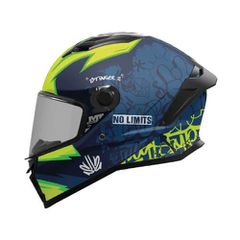Κράνος Μηχανής Full Face MT Stinger 2 Tagger C3 μπλε/fluo matt