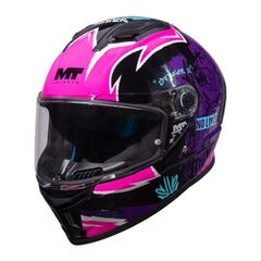 Κράνος Μηχανής Full Face MT Stinger 2 Tagger B8 μαύρο/μωβ gloss