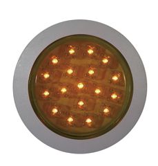 Πλαφονιέρα Στρογγυλή LED 24V για Λεωφορεία/Φορτηγά Πορτοκαλί DASTERI- Ελληνικό-thumb-1