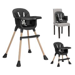 Καρεκλάκι Φαγητού 3 Σε 1 Vanilla Black Lorelli