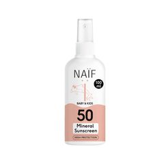 Naif Mineral Αντηλιακό Σπρέι Χωρίς Άρωμα Προσώπου-Σώματος για Βρέφη & Παιδιά SPF 50 100ml