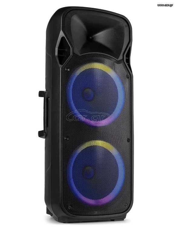 Φορητό Ηχείο Karaoke 2x15" ισχύος 1200 Watt max power με USB/ SD/ Bluetooth/ 2x Μικρόφωνο