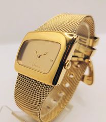 Roberto Cavalli Gold Plated Stainless Steel Curvo γυναικείο ρολόι Quartz A95916 TIMH