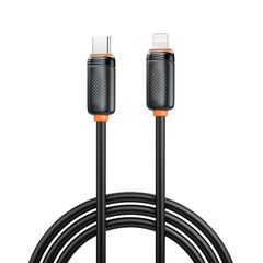 XO NB-Q302A Καλώδιο Φόρτισης & Μεταφοράς Δεδομένων Lightning σε Type-C 27W Μαύρο 1m