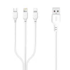 XO NB103 2.0A 3 σε 1 Καλώδιο USB Λευκό