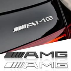 Αυτοκόλλητο Σήμα MERCEDES AMG Chrome/Black