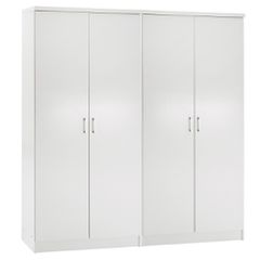 ΣΕΤ 2 ΝΤΟΥΛΑΠΕΣ 2ΦΥΛΛΕΣ JENNA HM11350.05 ΜΕΛΑΜΙΝΗ ΣΕ ΛΕΥΚΟ 160x43x181Υεκ