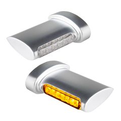 HeinzBikes, Winglets LED turn signal set. Satin chrome