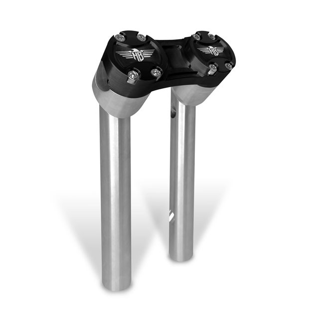 HeinzBikes, Clubstyle pullback risers 6". Silver/Black