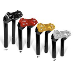HeinzBikes, Clubstyle pullback risers 8". Black/Gold-thumb-1