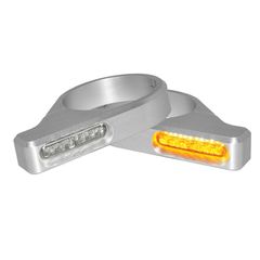 HeinzBikes, ZC-Line Classic LED fork turn signal set. Silver