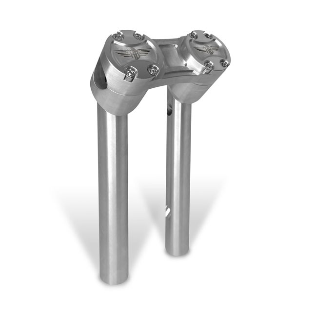 HeinzBikes, Clubstyle pullback risers 10". Silver/Silver