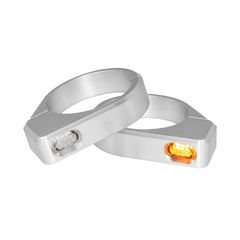 HeinzBikes, ZC-Line Micro LED fork turn signal set. Silver