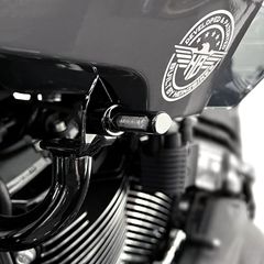 HeinzBikes, ST Micro front turn signals. Chrome