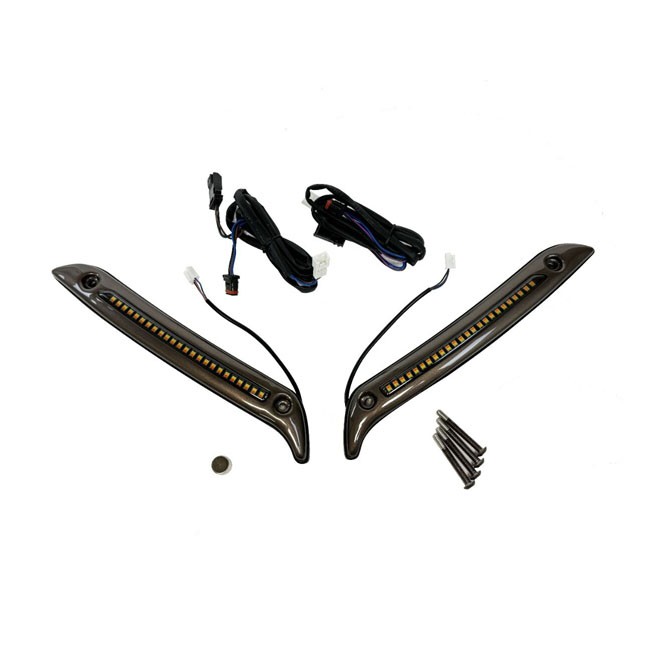 Custom Dynamics, ST LED Windshield Trim. Dark Bronze