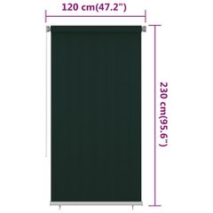 Στόρι Σκίασης Ρόλερ Εξωτερικού Χώρου 125(Π) x 230(Υ) εκ. Σκ. Πράσινο HDPE 312825-thumb-5